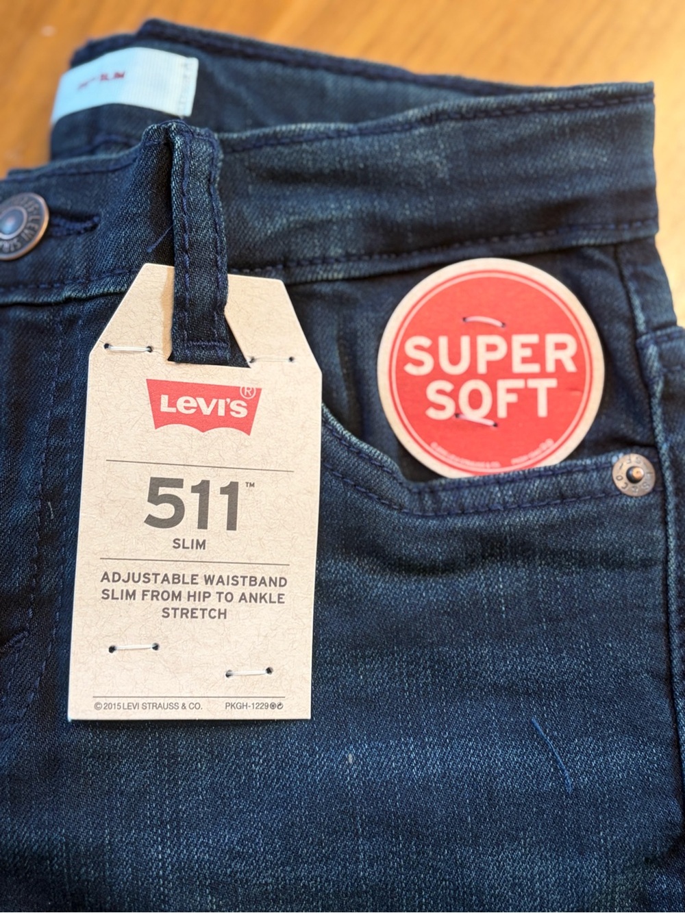Levi's 511 Slim Jeans in dark blue wash kids size 7